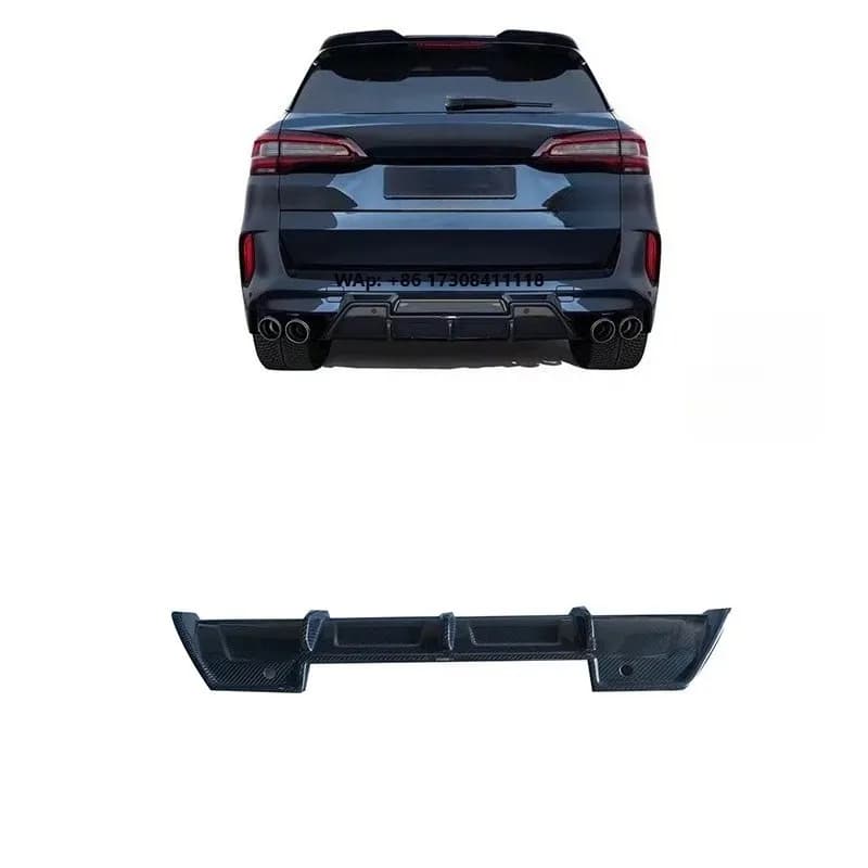 High Quality  Dry Carbon Fiber Rear Bumper Lip for X5M F95 X6M F96 AK Style  Rear Diffuser Perfect Fitment