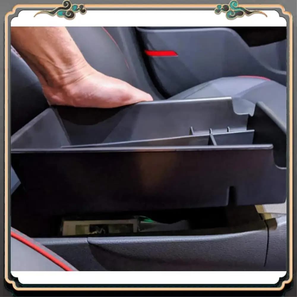 M45K-Center Console Organizer Tray Armrest Tray Secondary Storage Insert Tray For Sonata DN8 2020 2021 Black+White