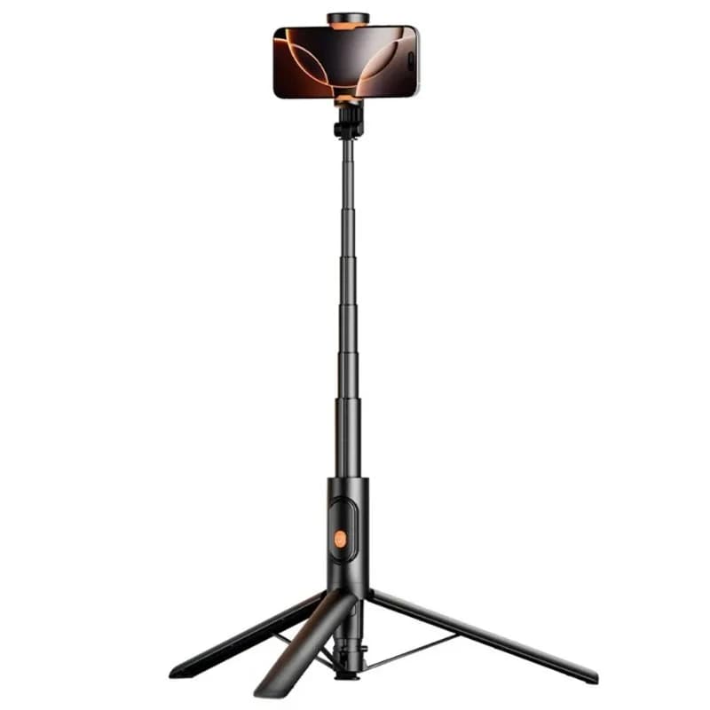 Selfie stick floor tripod, mobile phone camera selfie device, handheld camera holder.