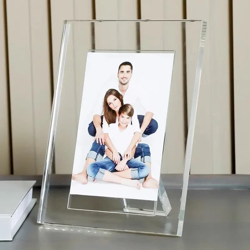 Luxury Clear K9 Crystal Photo Frame Tabletop 4 By 6 5x7 Inches Rectangle For Home Decoration Gifts Modern