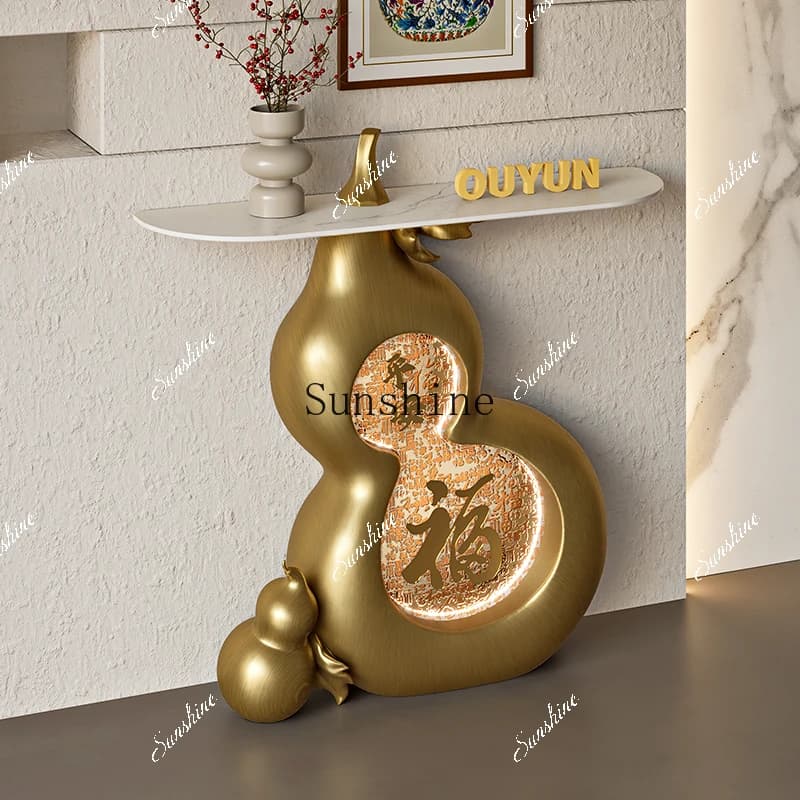 New Chinese style entrance door living room simple feng shui villa entrance cabinet  FT