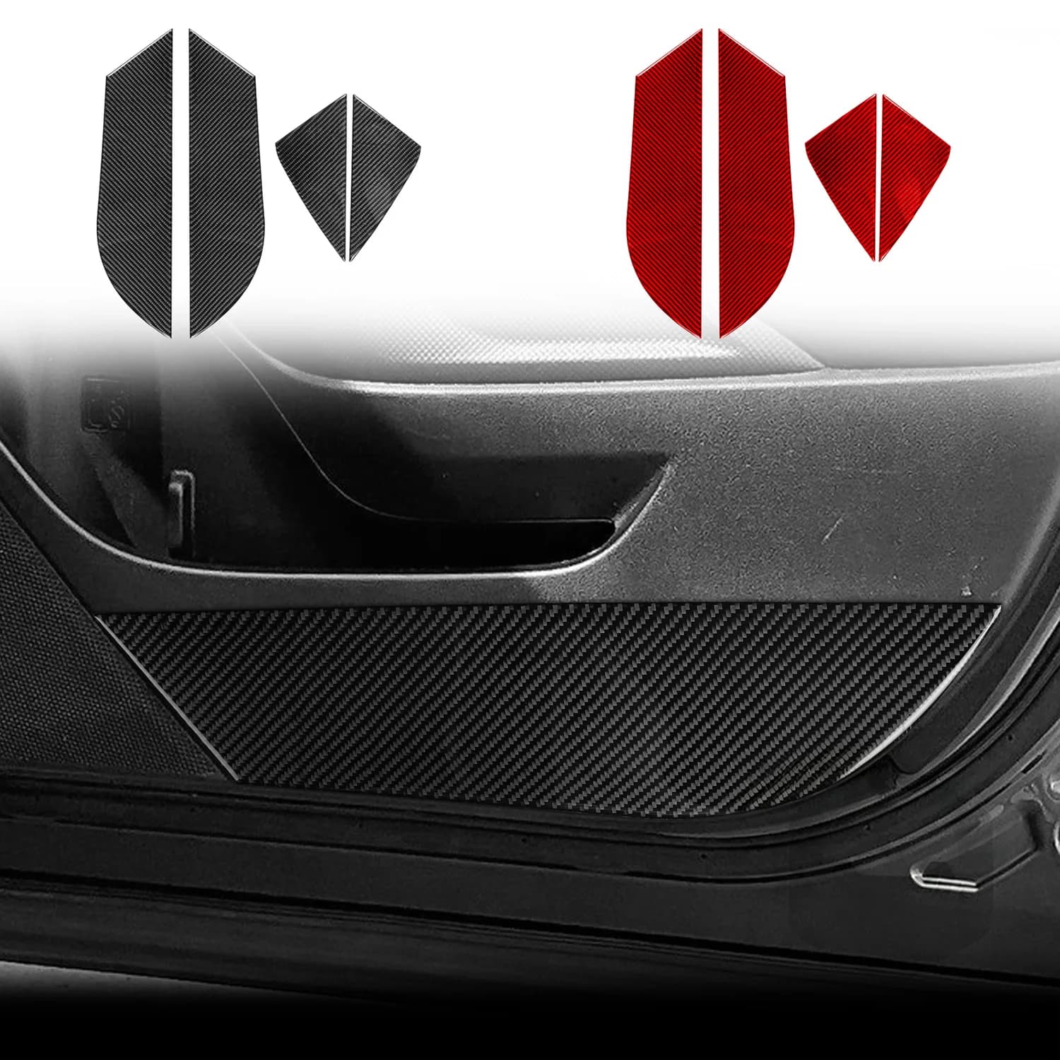 For Subaru Forester SK 2019-2024 Front & Rear Door Kick Protector Cover Carbon Fiber Interior Trim