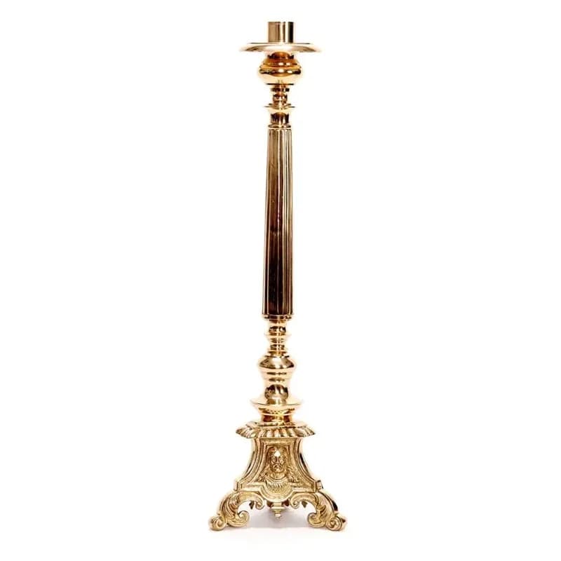 Gold Finishing Handmade Decorative Candlestick Candlestick Holder Wedding Party Decoration Change Brass Metal Church Candlestick