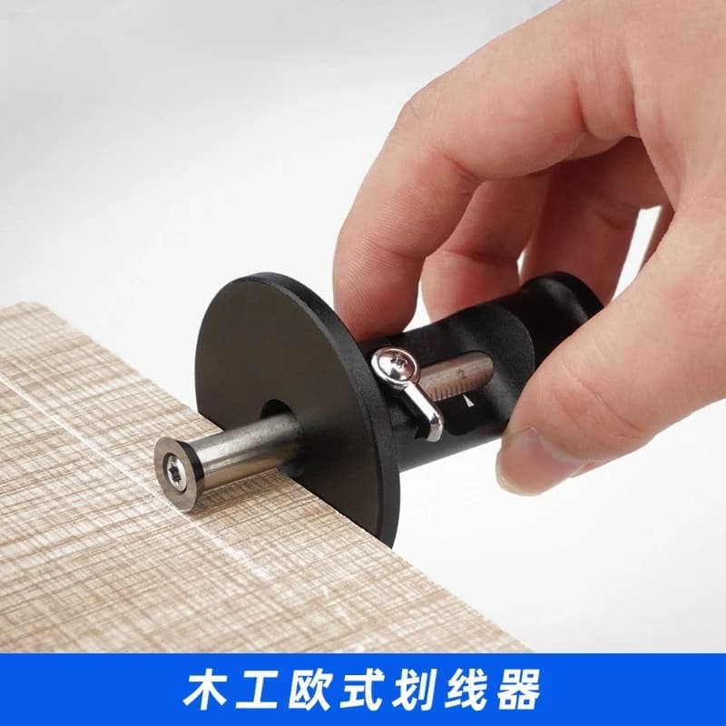 European Style Marking Gauge with Carbide Blade, Parallel Scriber Woodworking Tool for Mortise Making
