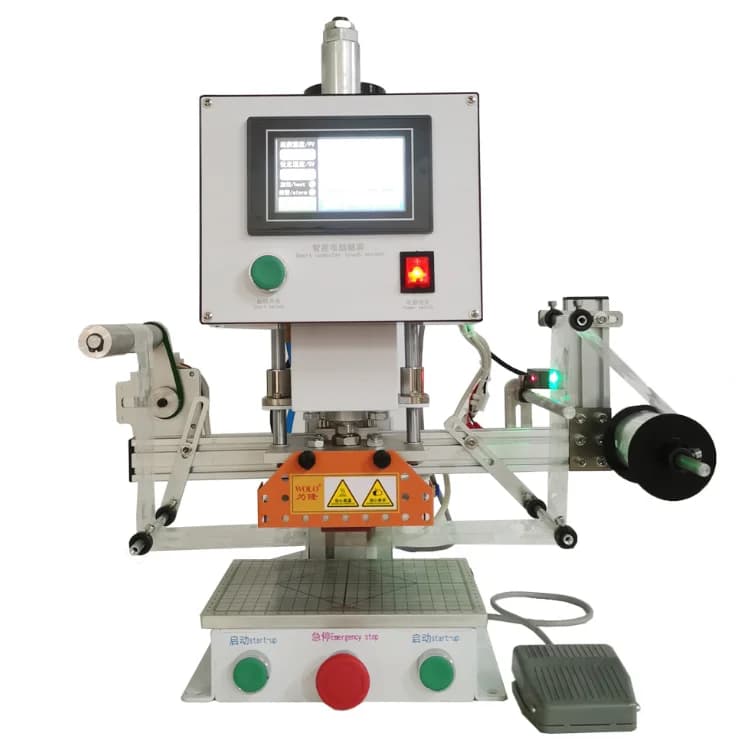 Fully Automatic Multi-Function Heat Transfer Bronzing Press Machine For Trademark LOGO Leather Embossing Packaging Box Label