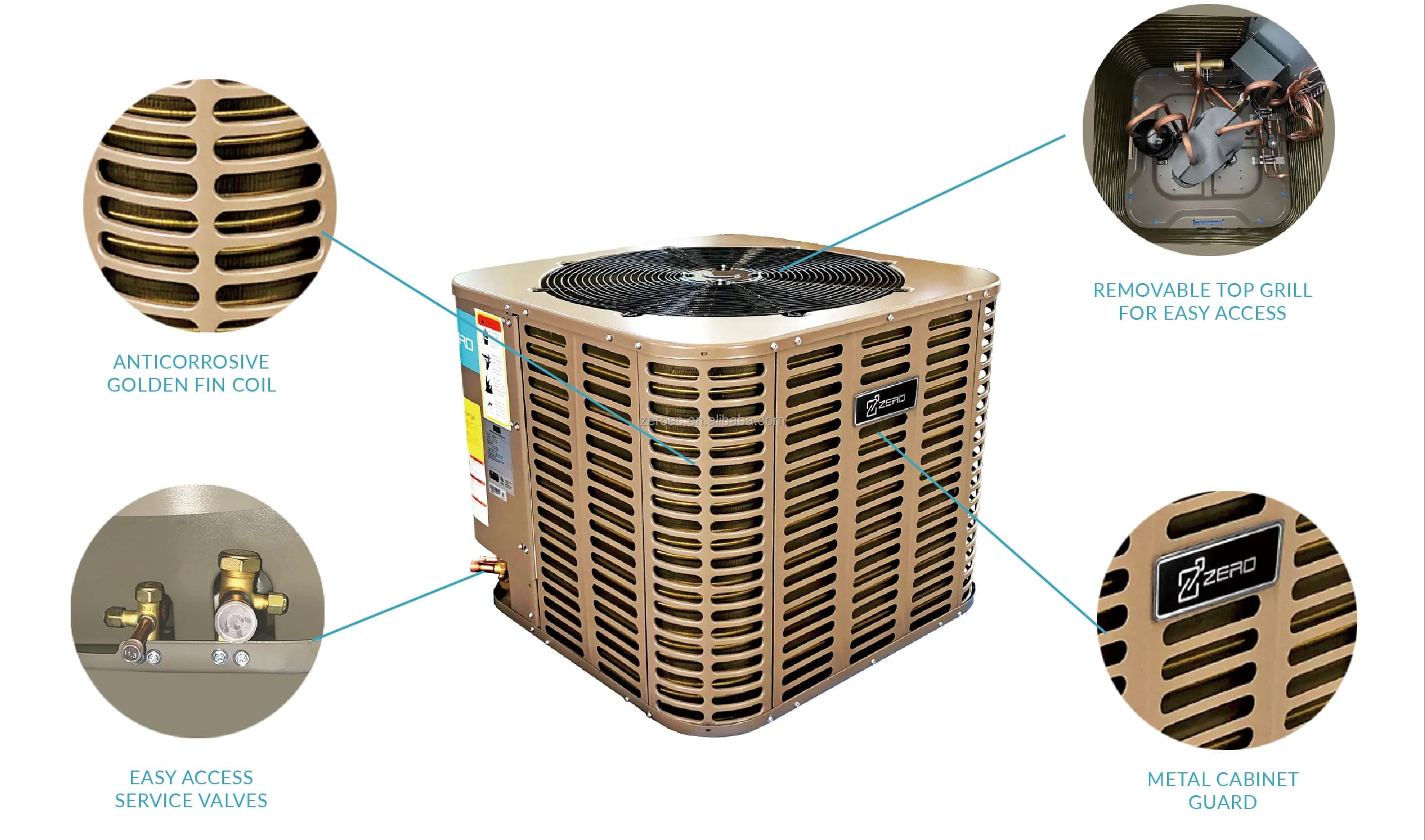 24000 36000 48000 60000BTU Heat Pump Air Processor Unit Duct HVAC Top Exhaust Treatment Unit Air Conditioning