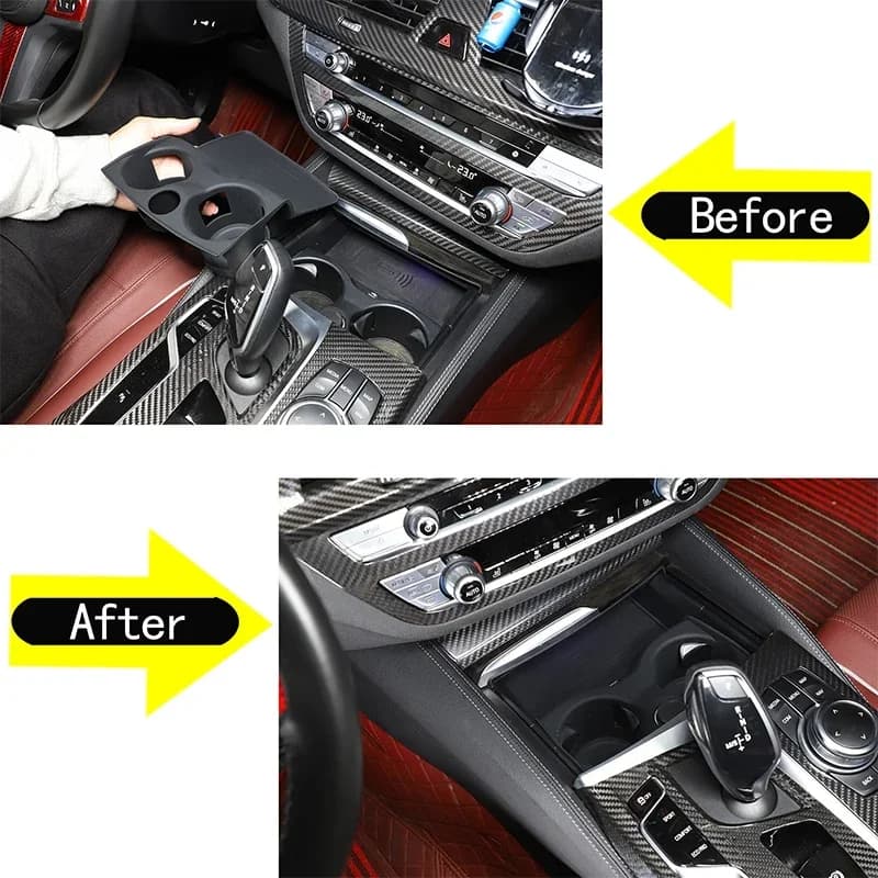 For BMW 5 Series 6 Series GT 2018-2023 Black Car Central Control Wireless Charging Silicone Pad Car Interior Accessories