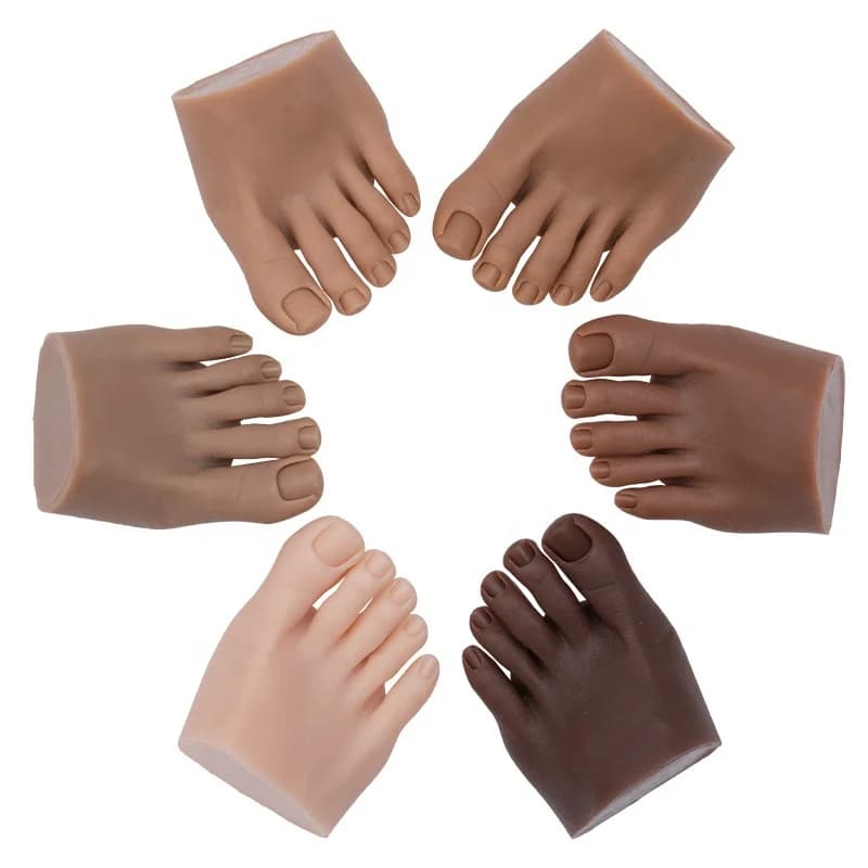New Wholesale Nail Art Supplies - Silicone Beautiful - Foot - like Shoe Photography Model Fake Foot Mannequin