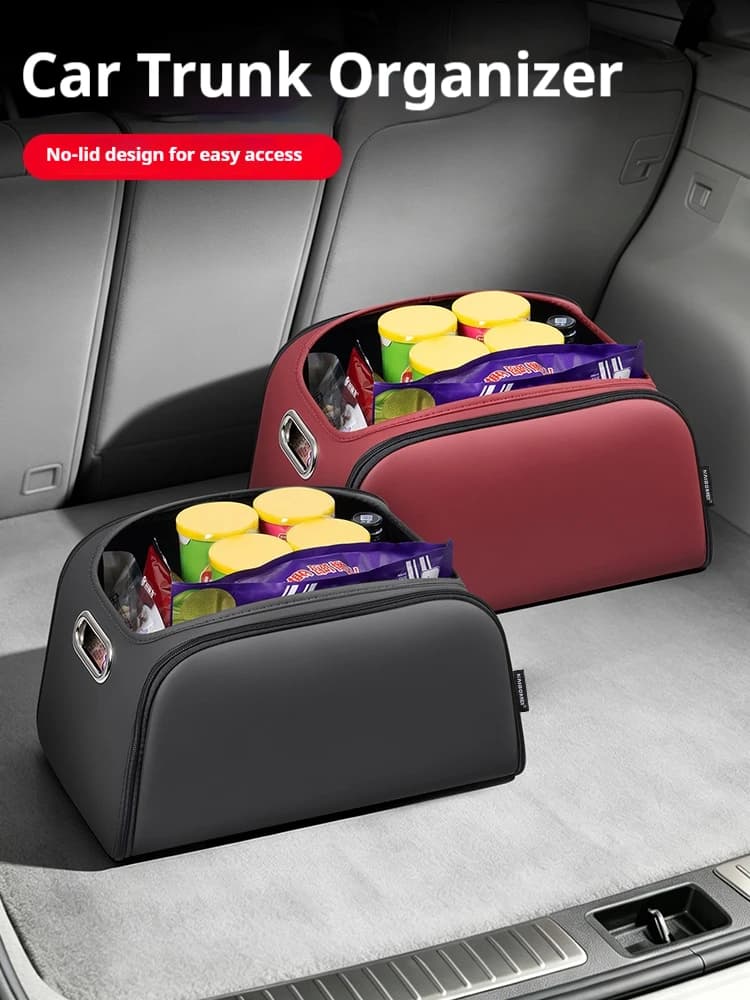 Car Trunk Storage box Organizer Space Saving Large Capacity Leather  For Truck SUV RV Sedan Accessories  With LOGO customization