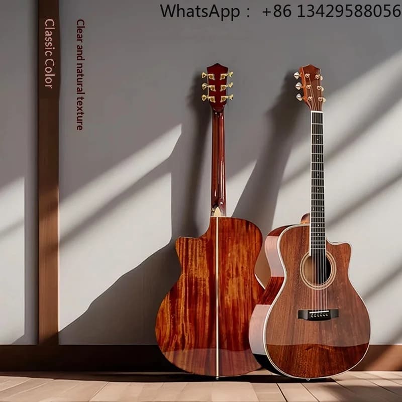 40-inch Mahogany Gloss Folk Acoustic Guitar