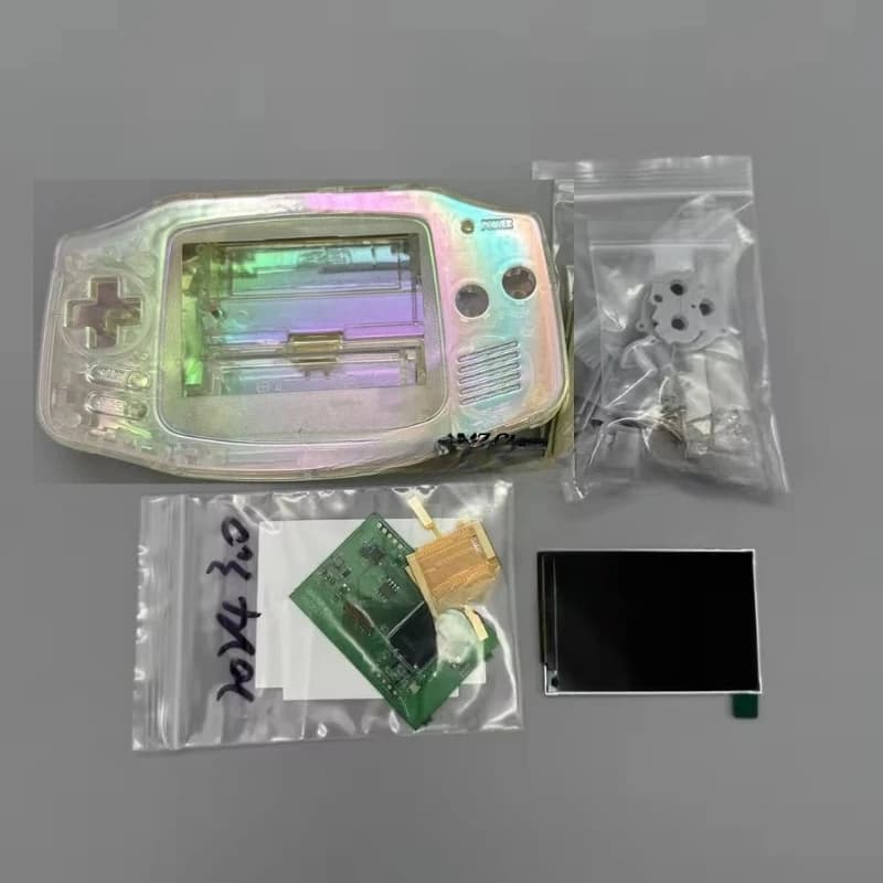 no cut shell required easy to install 3.0 "IPS high brightness LCD and shell kit for Gameboy advance