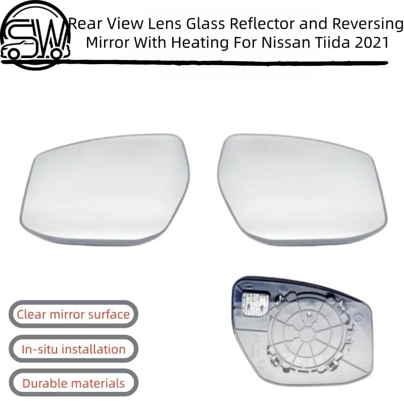 For Nissan Tiida 2021 Rearview Mirror Lens Replacement Heated Side Mirror Glass