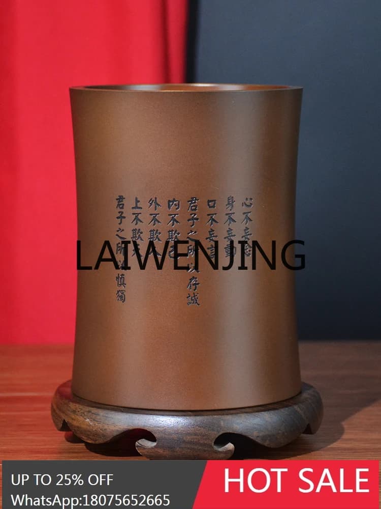 Pure Copper Pencil Vase Decoration Study Desk Desk Decorations Study Gift Customization