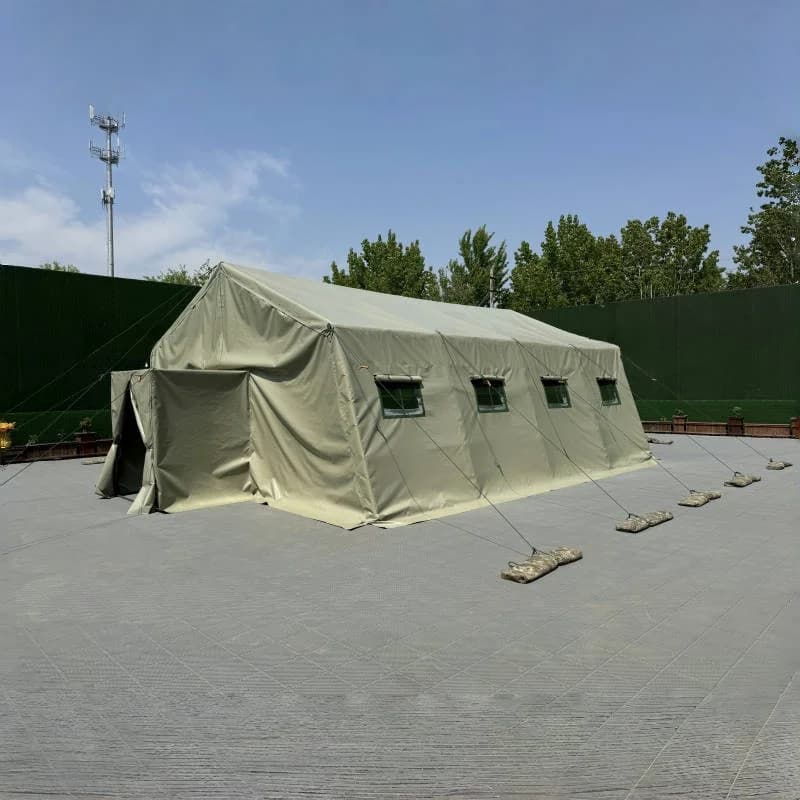 4Season 40 Person PVC Tarpaulin Tent With Steel Frame Winter Warm Tent For Sale Square Shape