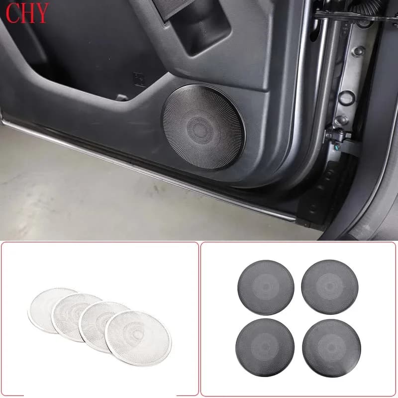 Stainless Steel Black For Haval H9 2024-2025+ Car door horn mesh cover decorative sticker car interior protection accessories