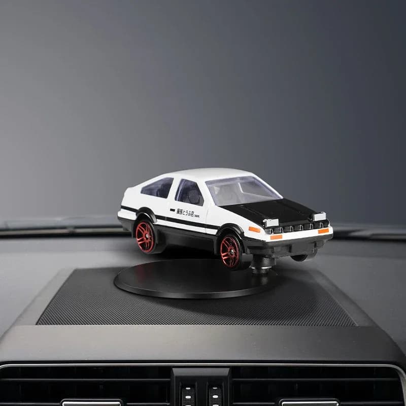Shake Tail Rotatable Drift Car Model Figurine, Cute Dashboard Ornament for Car Interior Decoration Automobile Accessories