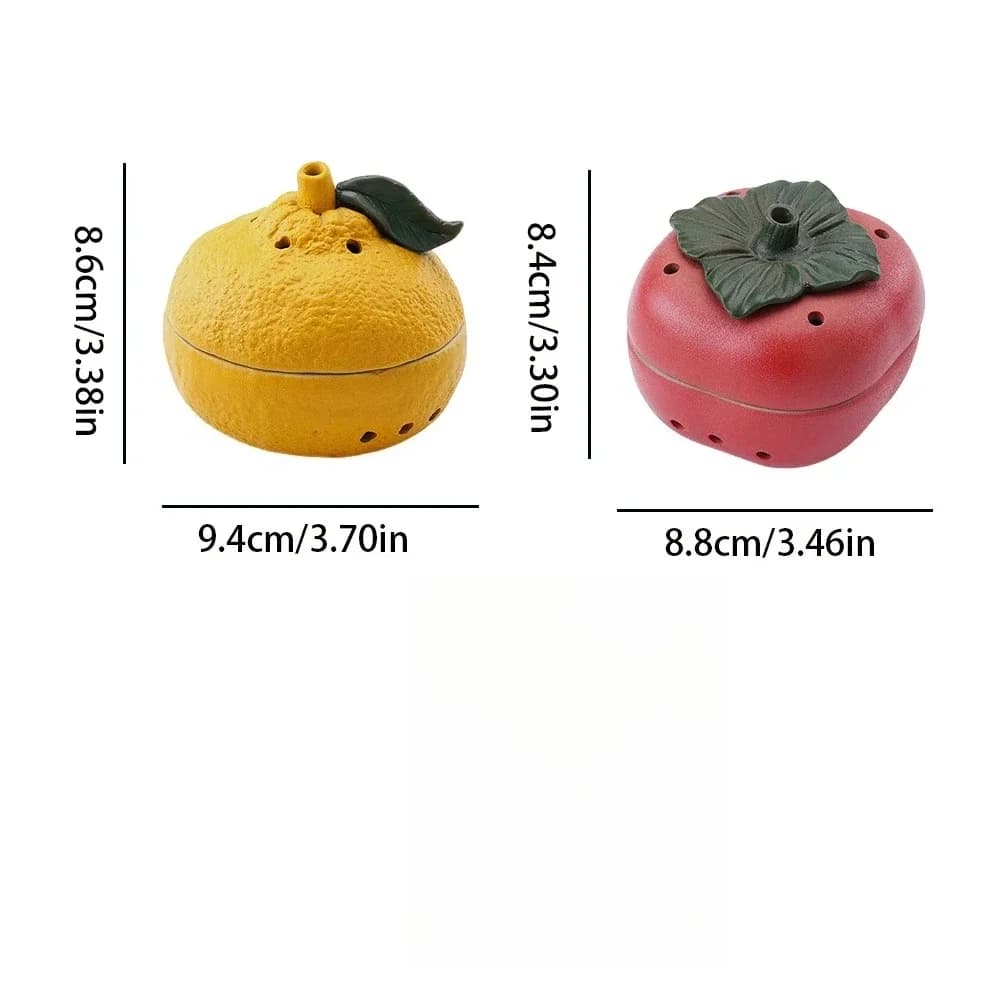 Home Decor Fragrance Diffuser Ceramic Fruit Shaped Incense Burner Portable Gourd Aromatherapy Meditation Yoga
