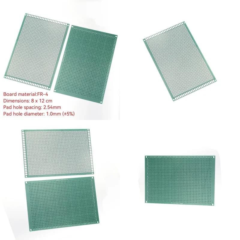 2PCS 8x12cm  DIY Universal Printed Circuit Board 80x120mm Breadboard Plate for Prototyping Single Sided Copper PCB