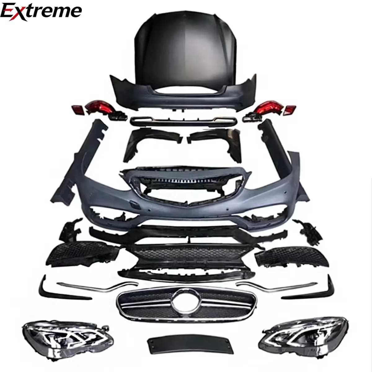 Auto Body System Bumpers Bodykit for Mercedes Benz E Class E260 E300 E350 W212 2009-2012 Change to E63 AMG 2015.