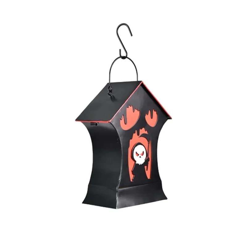 2025 new Halloween wind lamp pendant, ghost festival LED luminous portable flame wind lamp