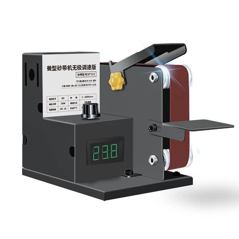 Miniature mini belt sander DIY polishing machine sander, fixed angle desktop sharpener sandpaper