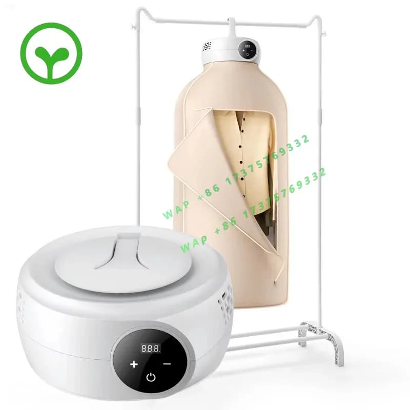 【Premium】SucceBuy Port le Clothes Dryer w/ Dryer Bag 600W Fold le Mini Dryer w/ 5-H Timer & LED Display for Apartments Dorms RVs