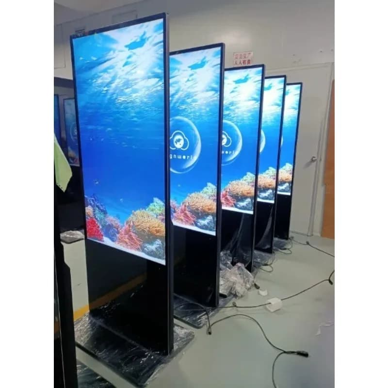 55 Inch Indoor/Outdoor LED Screen LCD Advertising Kiosk Digital Signage Totem Customizable 100/85/75/65/43 Inch Display