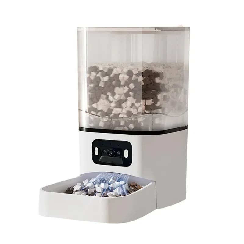 New pet cat intelligent automatic feeder cat food regular feeding self-service feeder monitoring