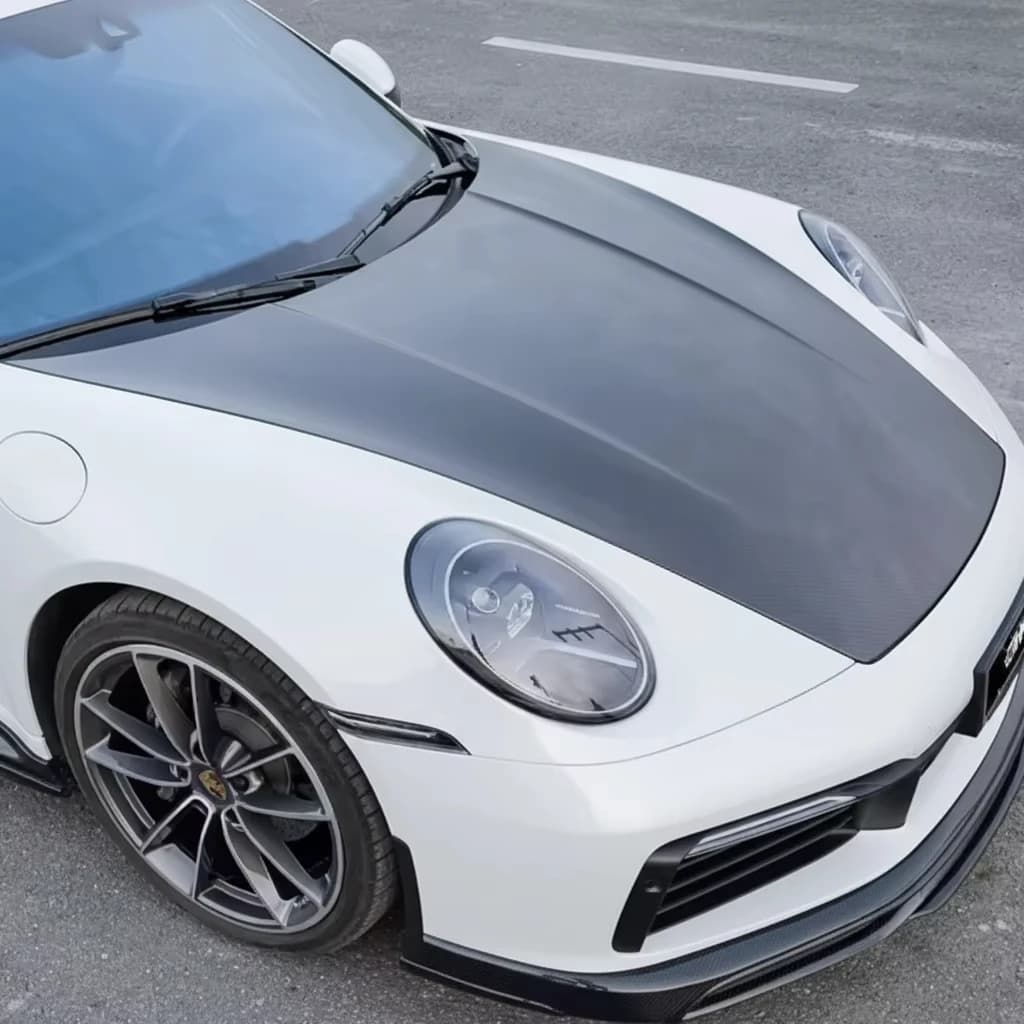 Carbon Fiber Engine Hood for 911 992 2019-2025 Carrera Turbo S OEM Style Replacement Bonnet Dry Carbon Body Kit