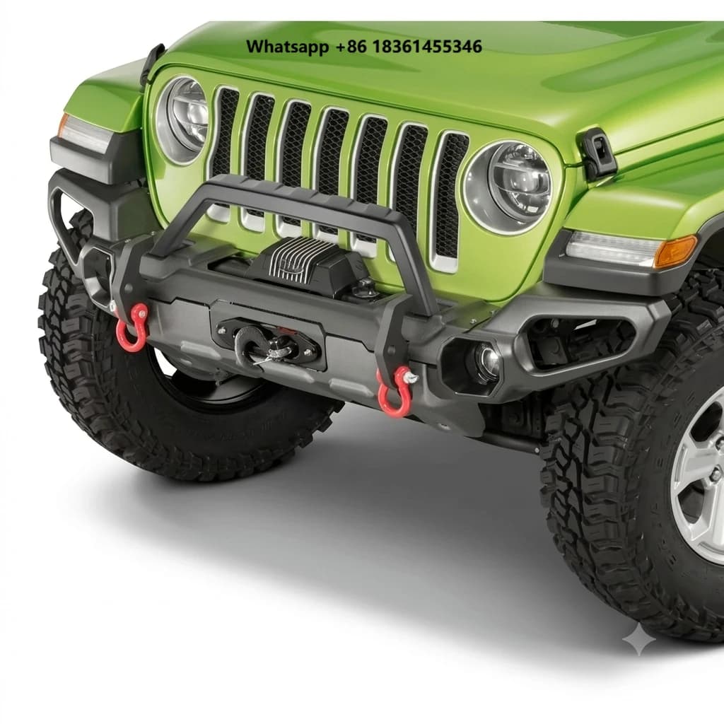 For Wrangler JL JLU 2018-2026 & Gladiator JT 2019-2026 Off Road Winch Bumper  Steel Front Bumper