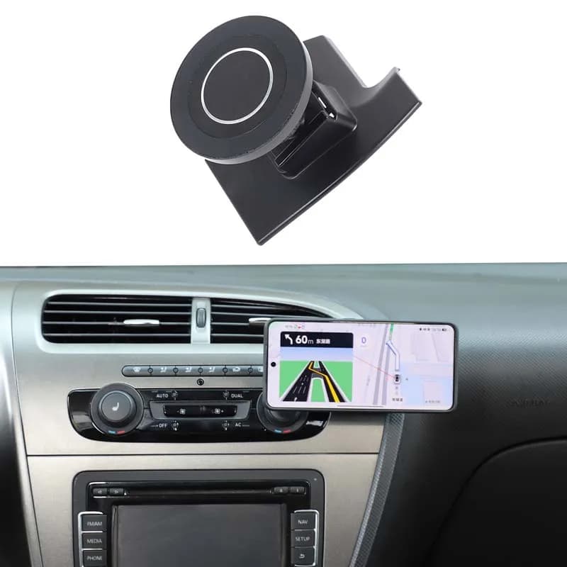 Under Air Vent Phone Mount Adhesive Style Magnetic Holder Dashboard Phone Holder Car Accessories For Seat Leon MK2 1P 2008-2012