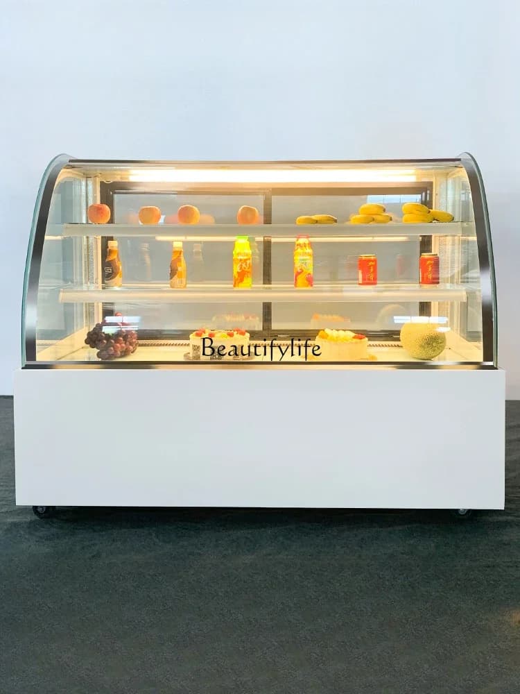 X4 Arc Cake Refrigerated Display Cabinet Glass Commercial Air-Cooled Fruit Dessert Fresh Cabinet