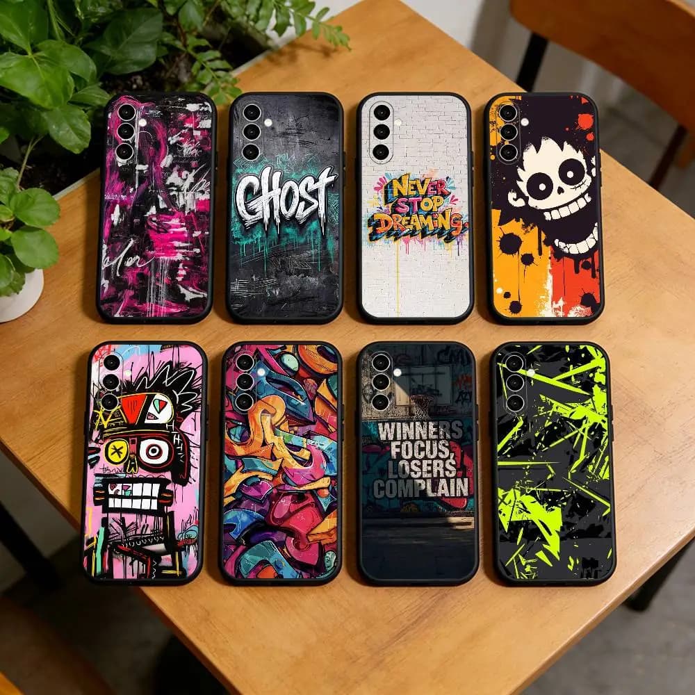 G-Graffiti Art Cool Thing  Phone Case For Samsung Galaxy A73,A72,A71,A70,A53,A52,A51,Others Soft Black Cover