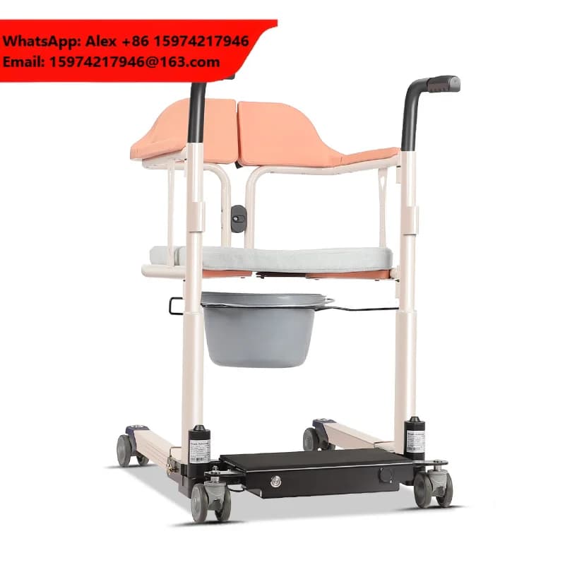 New Product Lightweight Waterproof Bathroom Shower Wheelchair Patient Electric Transfer Lifting Chair For Disabled