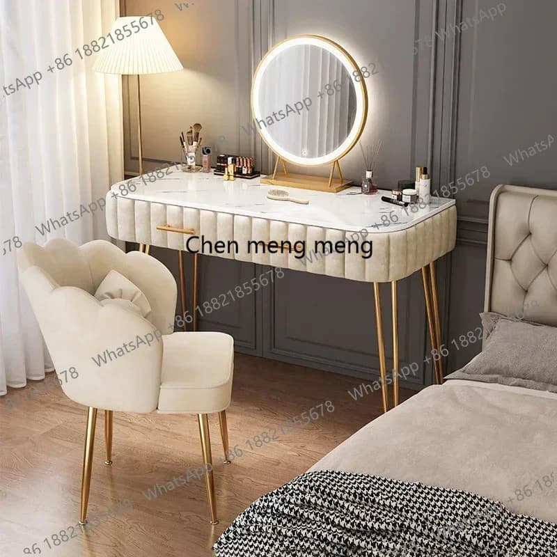Chair Mirror Dressing Table Drawer White Bedroom Makeup Dressing Table Women Led Penteadeiras De Maquiagem Room Furniture
