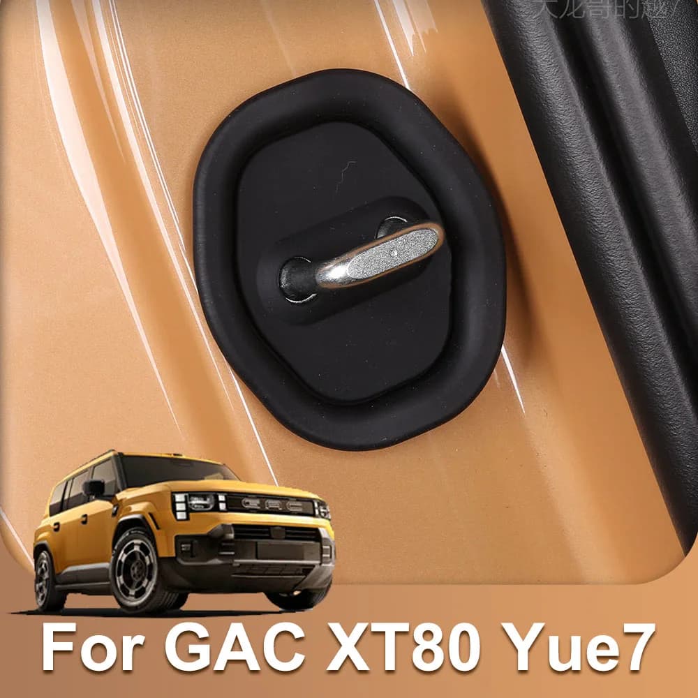 4 Pcs Suitable For GAC XT80 Yue7 Door Lock Buckle Cover Automotive Parts Silicone Protective Cover Rust Proof And Waterproof