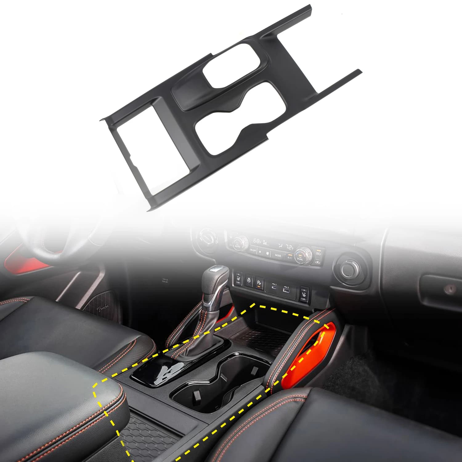 For Nissan Frontier 2022-2025 LHD Car Interior Accessories Center Console Gear Shift Panel Cover Trim Matte Black ABS 1pc