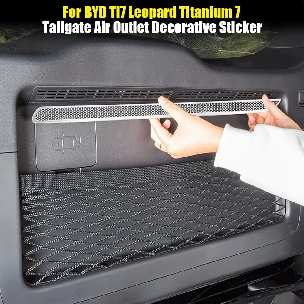 For BYD Ti7 Leopard Titanium 7 Car Interior Trunk Tailgate Air Conditioning Outlet Vent Frame Cover Trim Stickers
