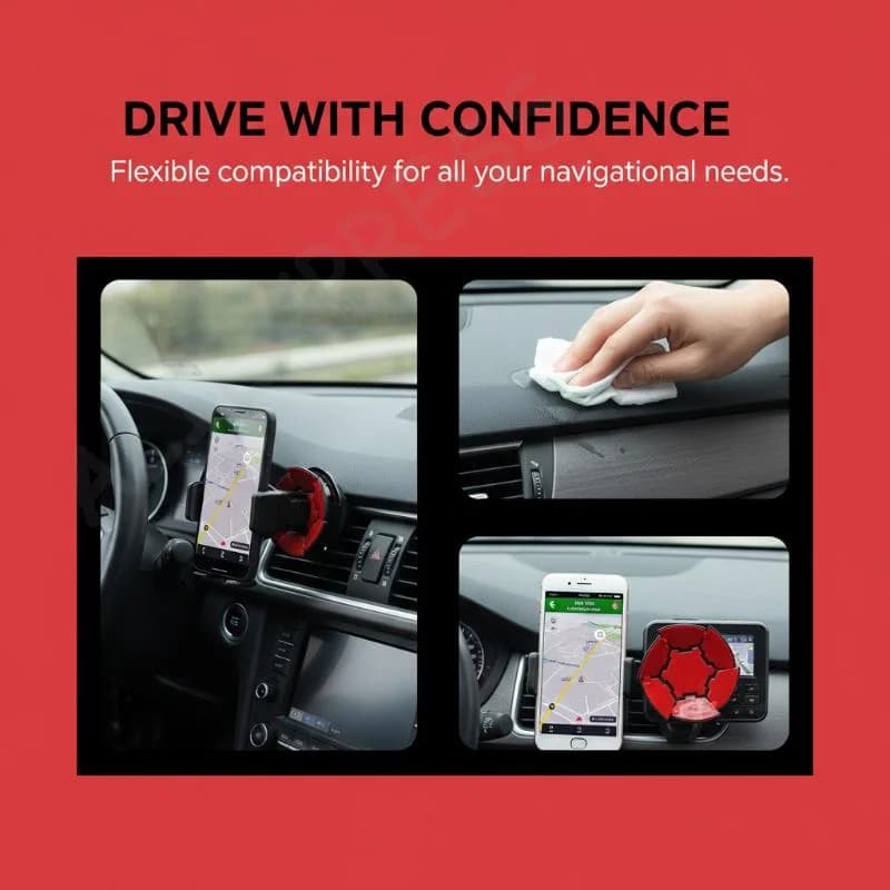 Car Dashboard Mounting Pad Disc Adhesive Sticky Base For Suction Cup Phone Holder Curve Surface Compatible
