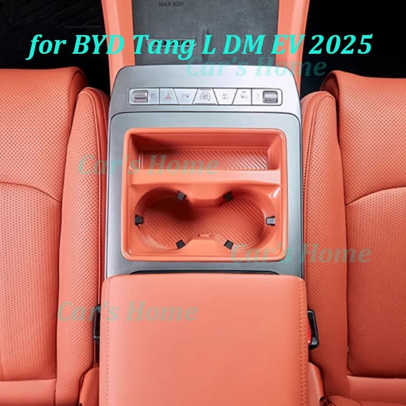 Car Central Console Cup Silicone Storage Box for BYD Tang L DM EV 2025 Armrest Cup Holder Anti-slip Box Interior Accessories
