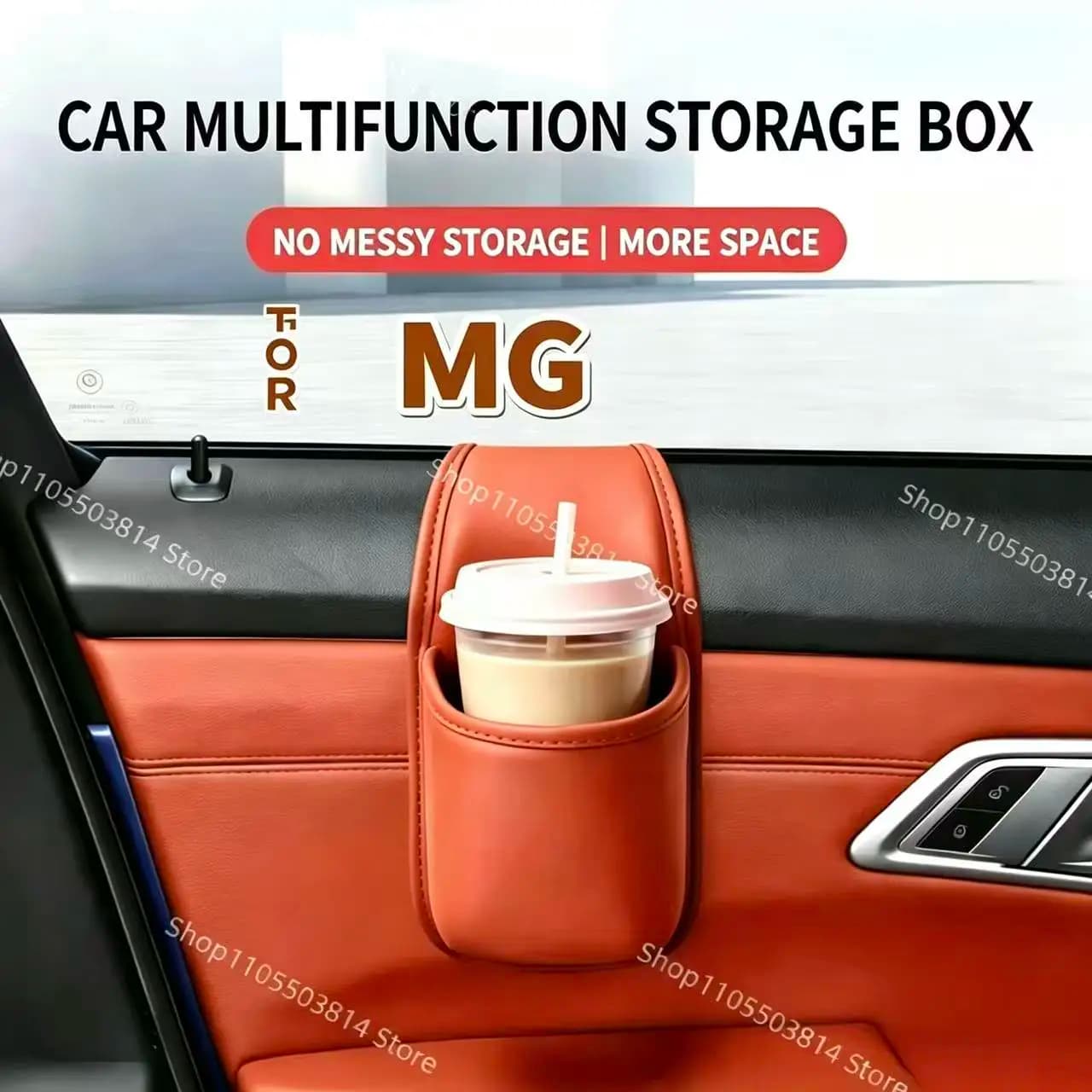 2PCS FOR MG Car Door Hanging Storage Box Glass Gap Cup Holder Multifunctional Hanging Organizer Pouch Interior Accessories