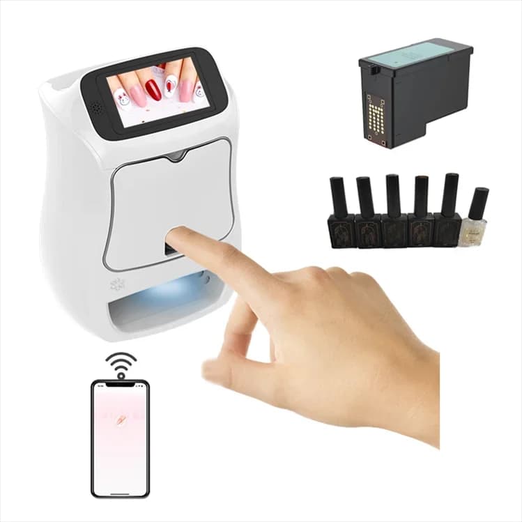 Automatic 3D Nail Art Printer DIY Finger Nail Printer Wifi Portable Nail Painter For Salon Use