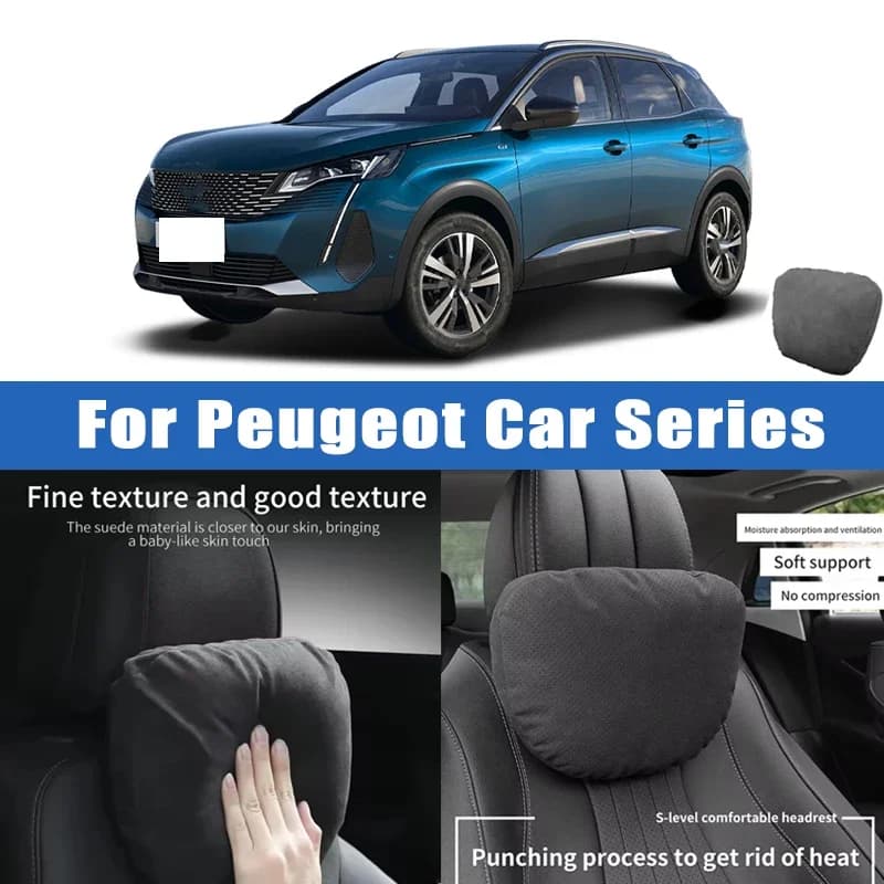 Top Quality Car Headrest Neck Support Seat Soft Neck Pillow Breathable For Peugeot 206 207 208 301 307 308 408 508 2008 3008