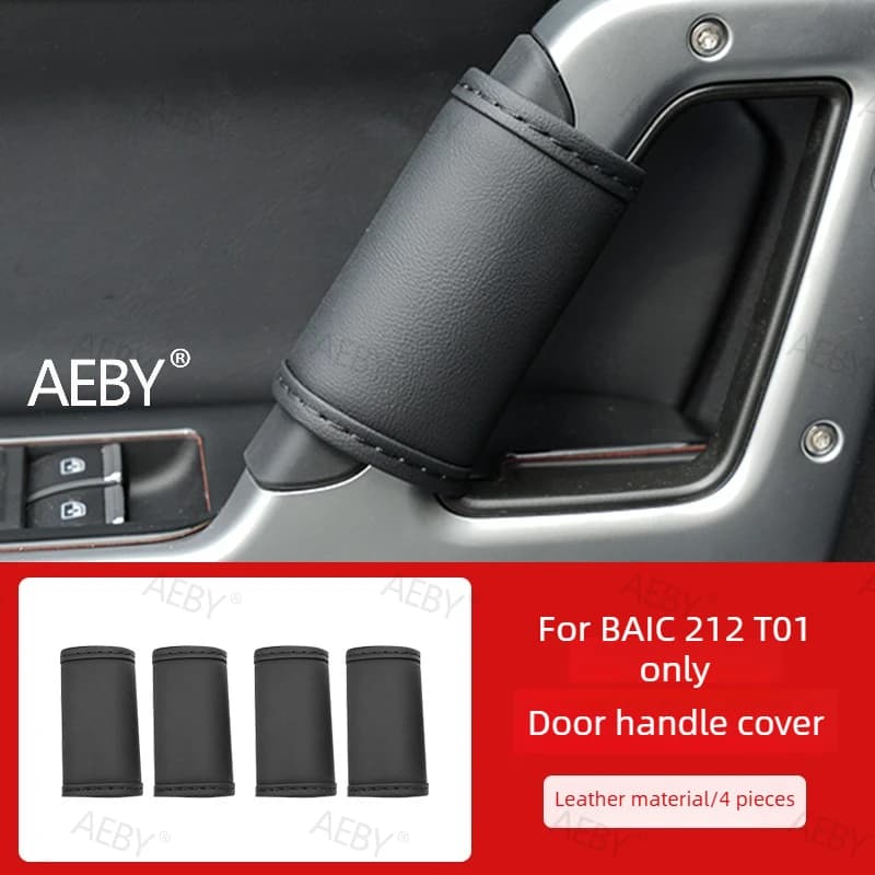 For BAIC 212 T01 Door handle cover carbon fiber style protective cover,car door handle bag,Anti-slip gripper,Car interior