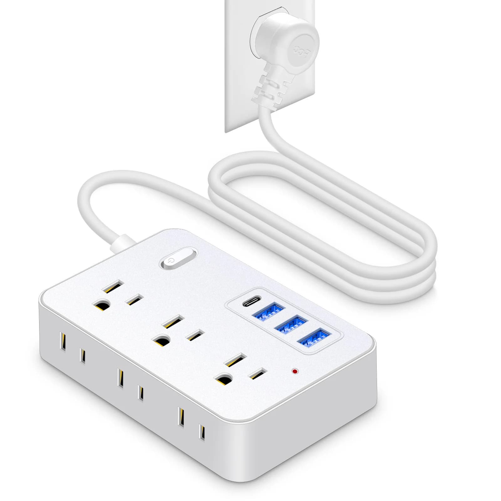 Cross border special US standard smart power strip with USB C socket panel ideal for international business high performance