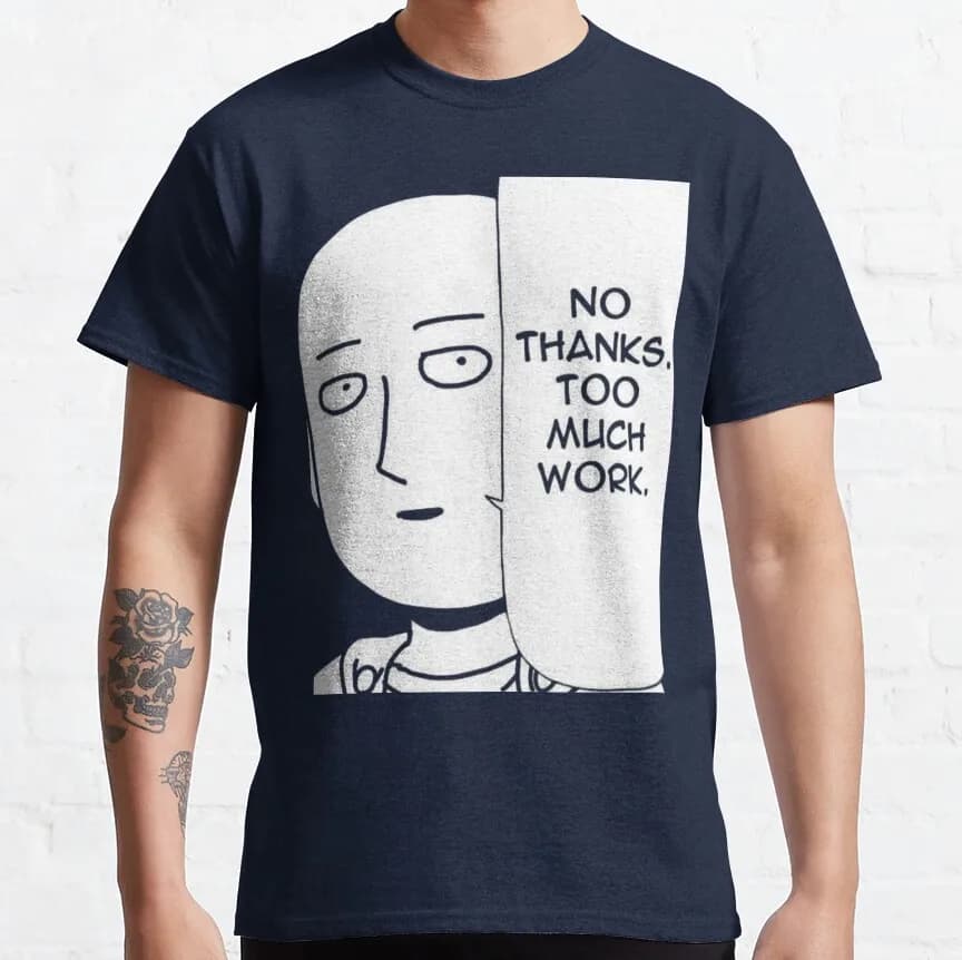 Comic face A Hero For Fun Saitama Gift T-shirt for Anime lover 0529 One Punch Man Manga Graphic Clothes All Size Tops S-6XL
