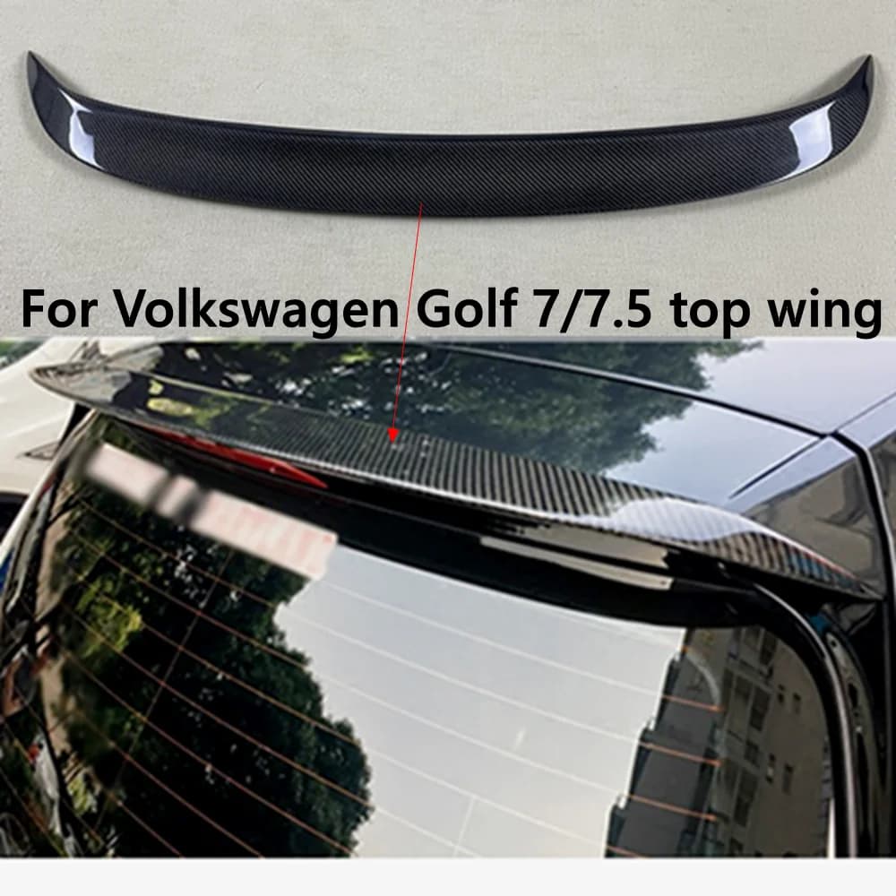 For  Volkswagen Golf 7/7.5 GTI R Line modified carbon fiber spoiler special fixed wind wing top wing 2014-2018