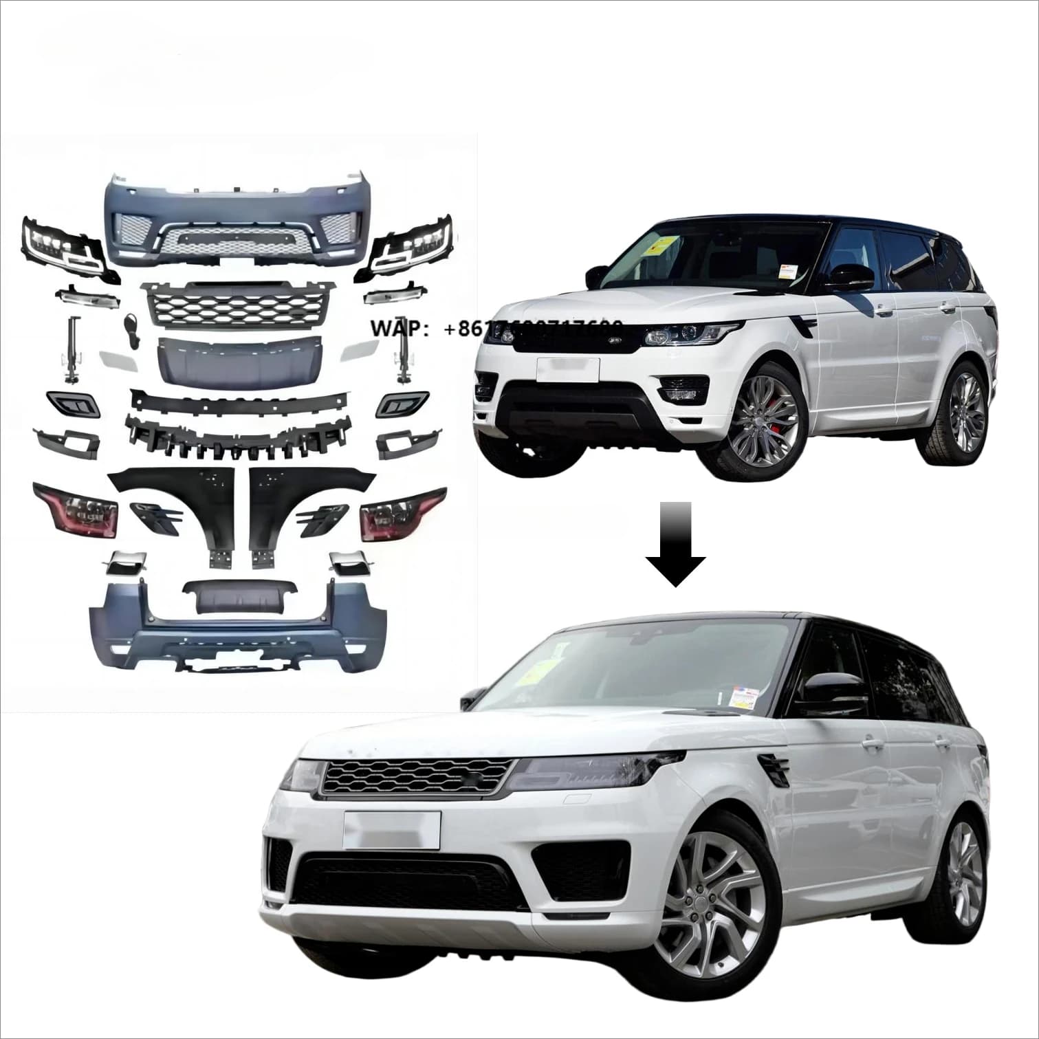 Ready Stock for  Bodykit Range Rover Sport Upgrade to OE Original Style Bodykit 2013-2017 Facelift to 2018 Model