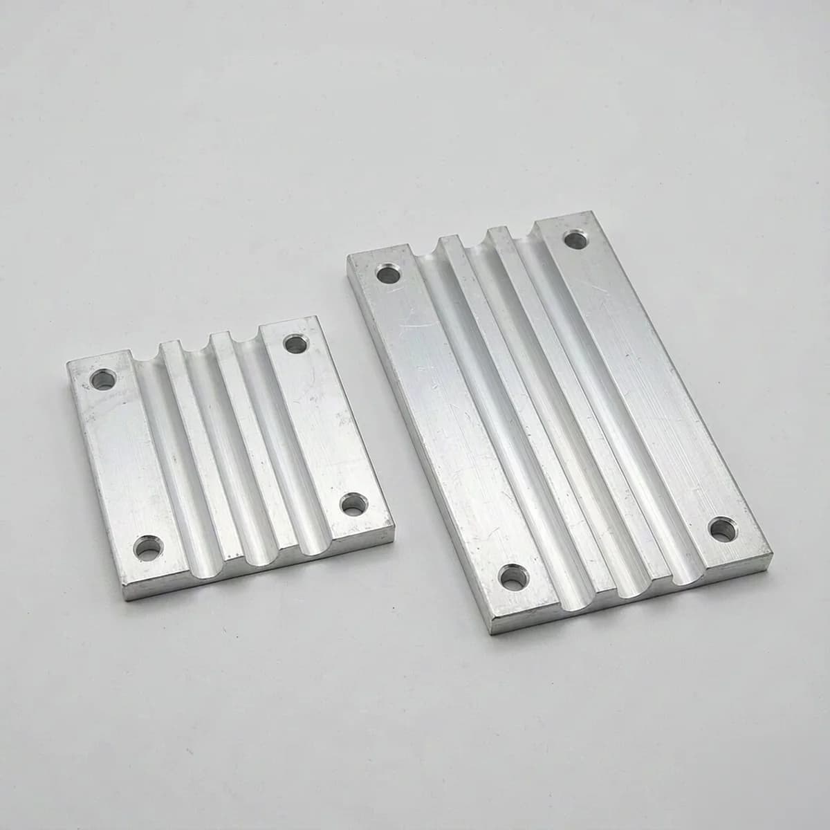 Aluminum Heat Pipe Pressing Block 6mm Grooved Clamp Plate 50x50mm 100x50mm Thermal Conduction Fixture for CPU Cooler Repair DIY