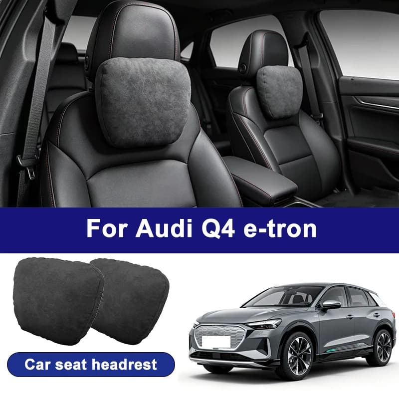 For Audi Q4 e-tron car headrests, soft universal adjustable car seat pillows, car neck pillow cushions, car accessories
